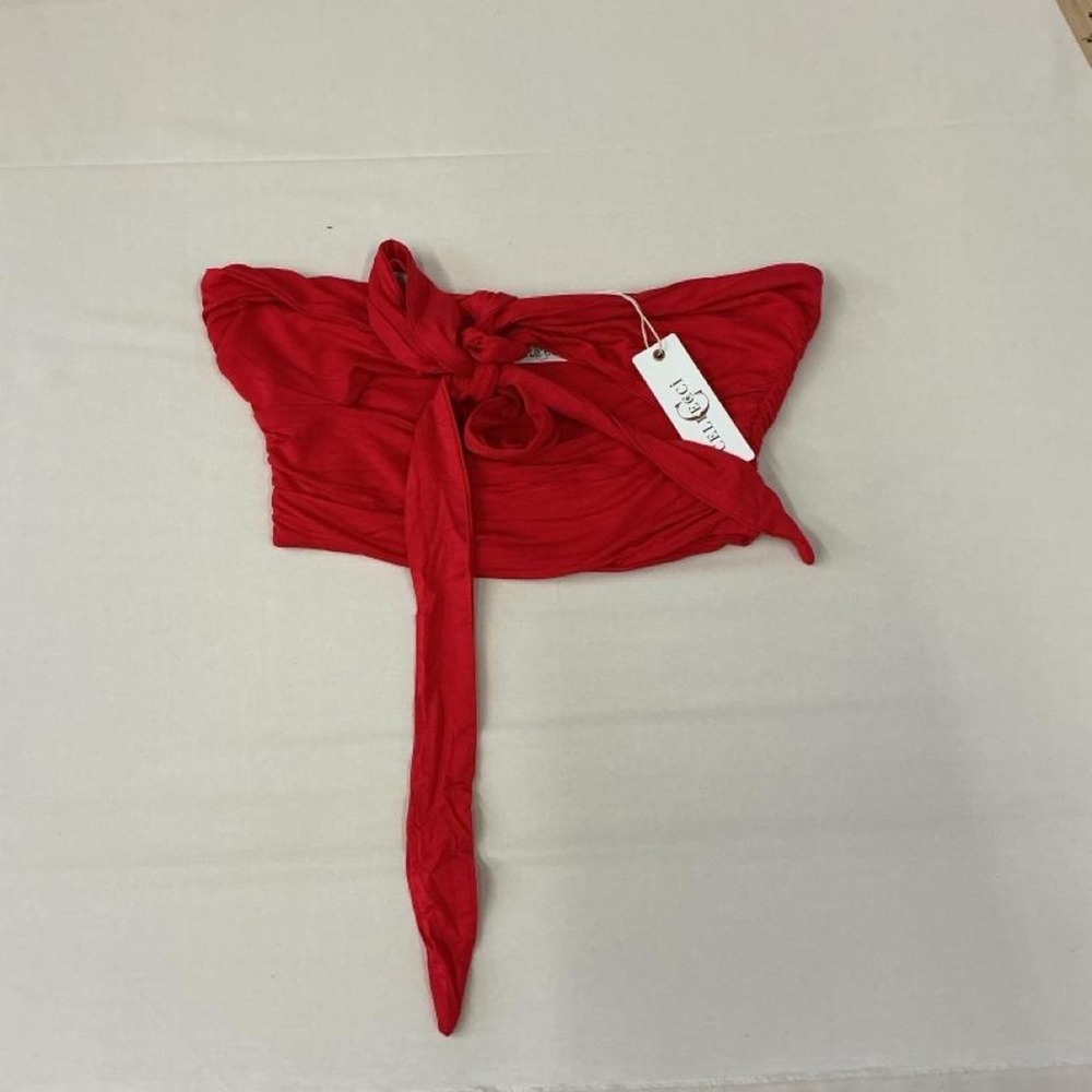 Brand new with tags CELLECCI ruched tie-front crop top